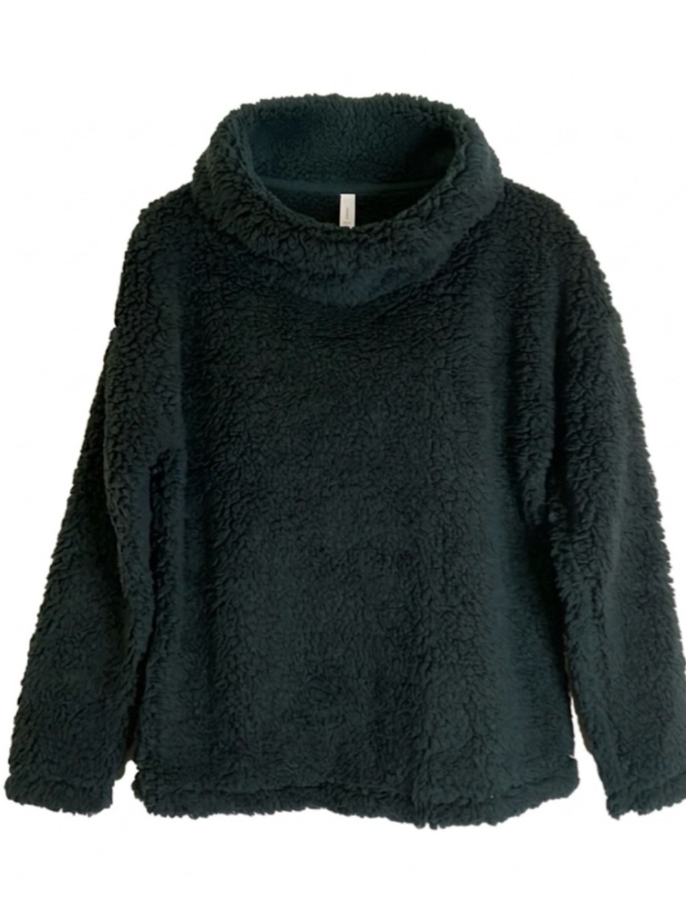 A NEW DAY Funnel Neck Pullover Sherpa Sweater Women’s M Green